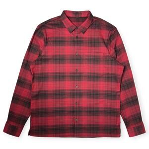 NEW Lululemon Masons Peak Flannel SIZE L XL Red Plaid Button Up Shirt NWOT